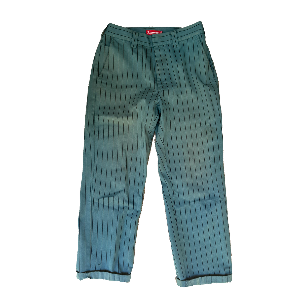 Supreme Pinstripe Pants Teal