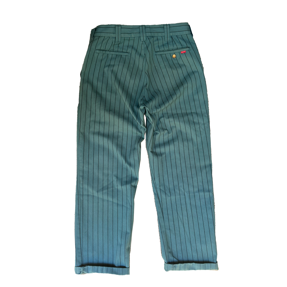 Supreme Pinstripe Pants Teal